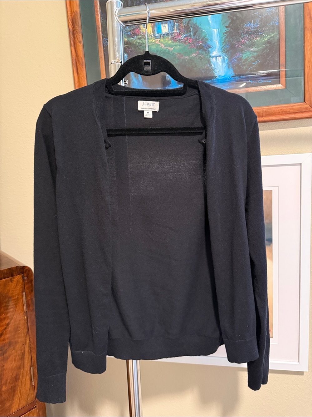 J. Crew Black Open-Front Cardigan Sweater